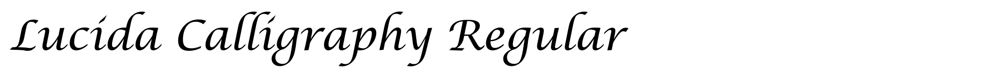 Lucida Calligraphy Regular image